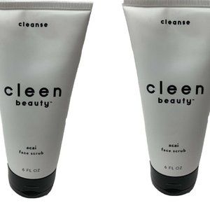 Cleen Beauty Acai Face Scrub   6 fl. Oz. Each -  New - Lot of 2